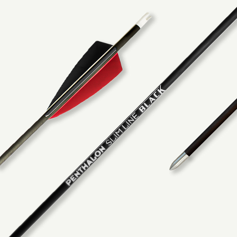 Penthalon Carbonpfeile Slim Line Black Naturfedern 1600