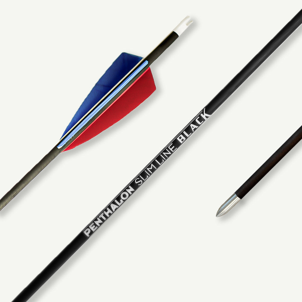 Penthalon Carbonpfeile Slim Line Black Naturfedern 2000