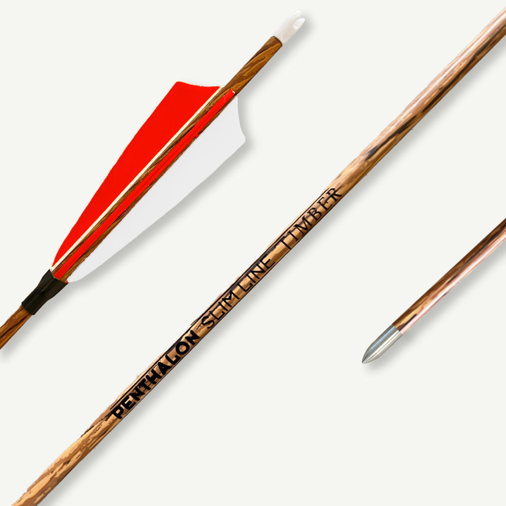 Penthalon Carbonpfeile Slim Line Timber Naturfedern 600
