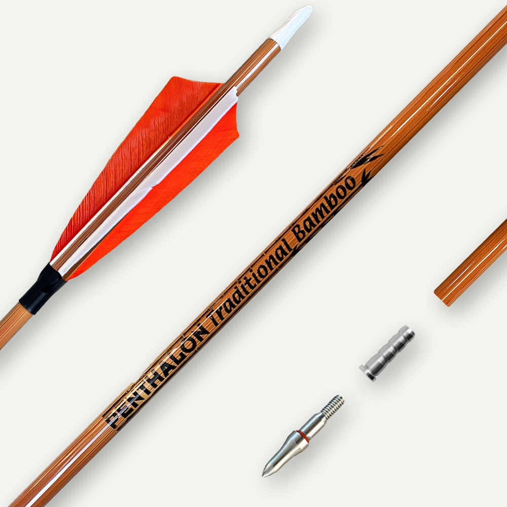 Penthalon Carbonpfeile Traditional Bamboo Naturfedern