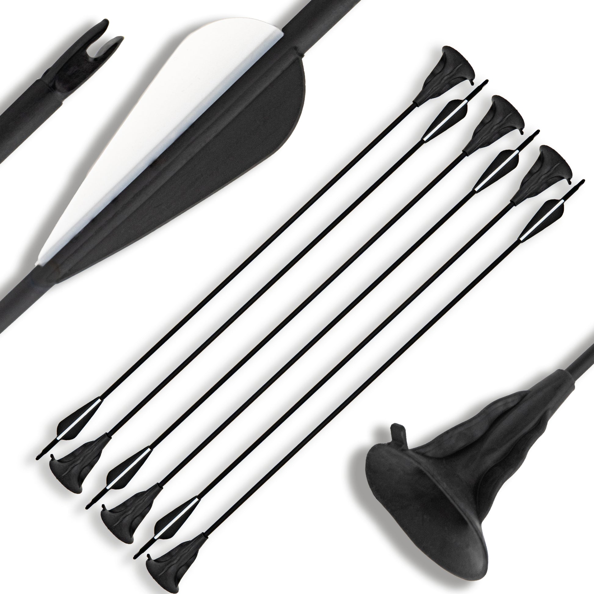 BOWRILLA 6er Set Pfeile mit Saugnapf