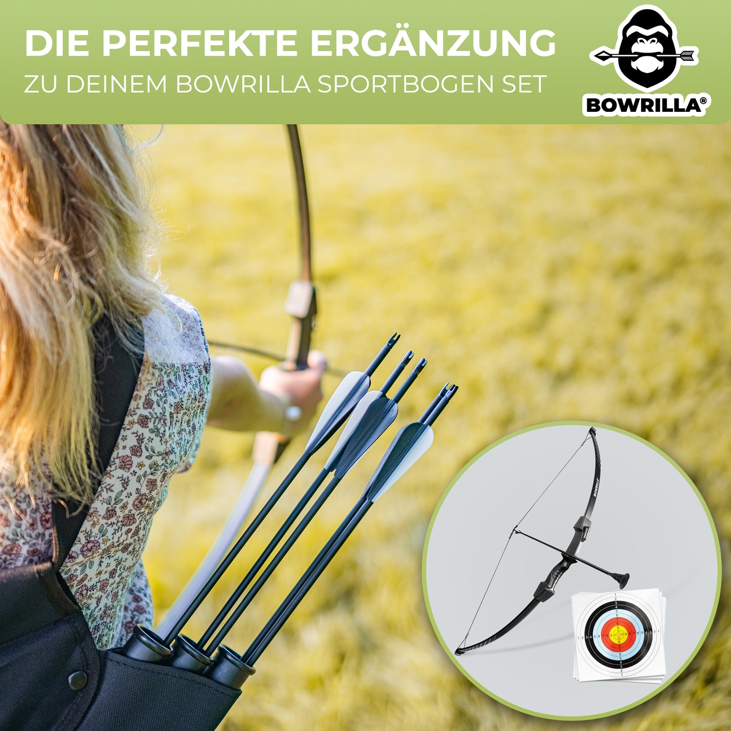 BOWRILLA 6er Set Pfeile mit Saugnapf