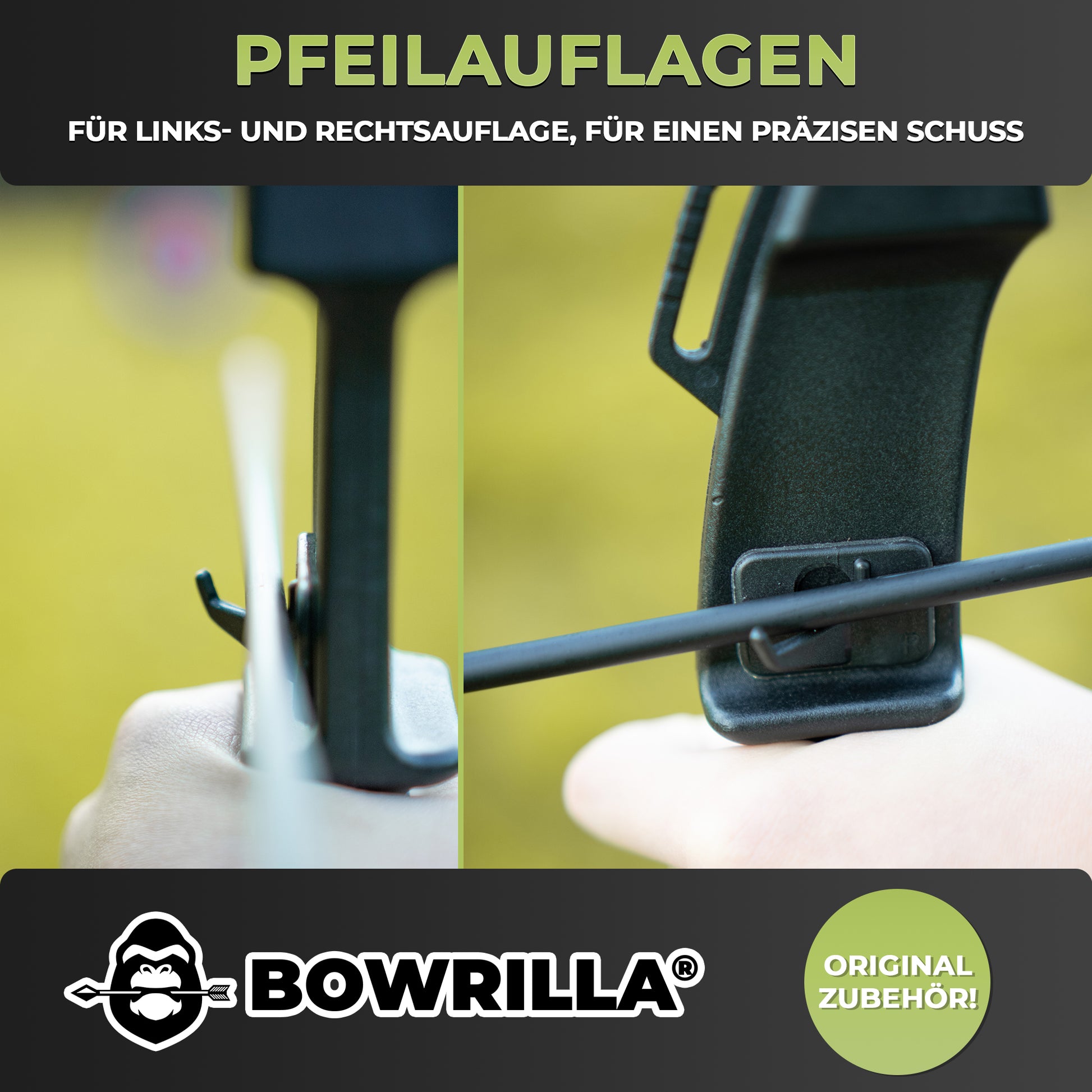 BOWRILLA 6 Stk. Pfeilauflage aus Kunststoff, universell und selbstklebend