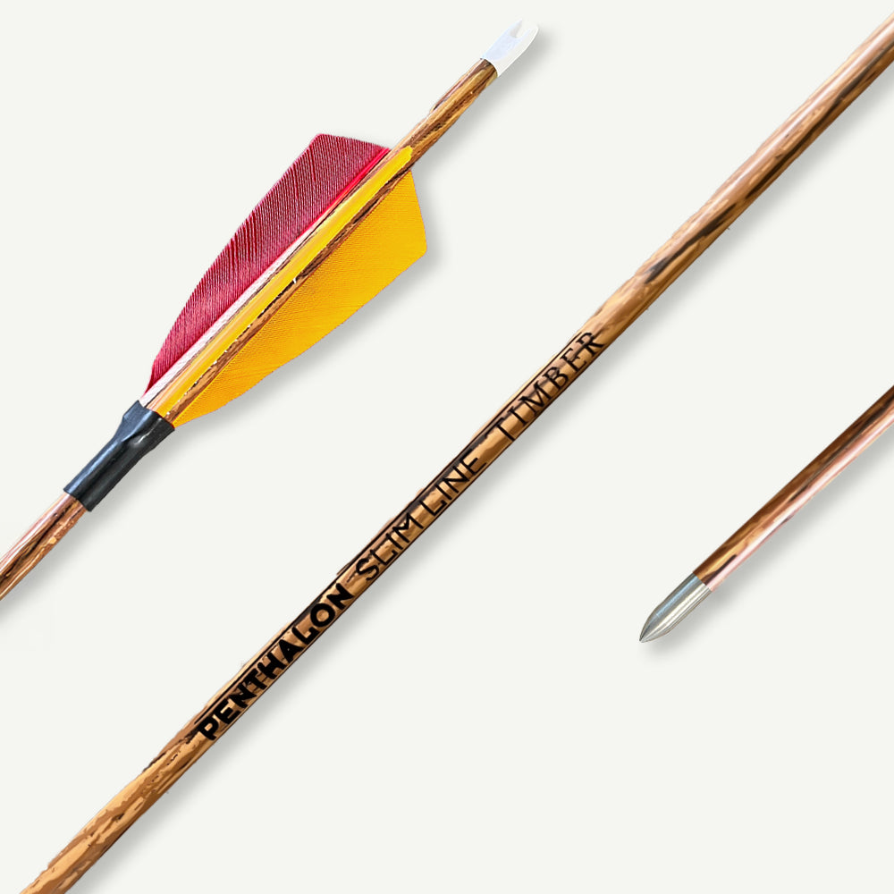 Penthalon Carbonpfeile Slim Line Timber Naturfedern