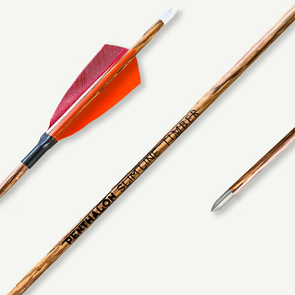 Penthalon Carbonpfeile Slim Line Timber Naturfedern 1300