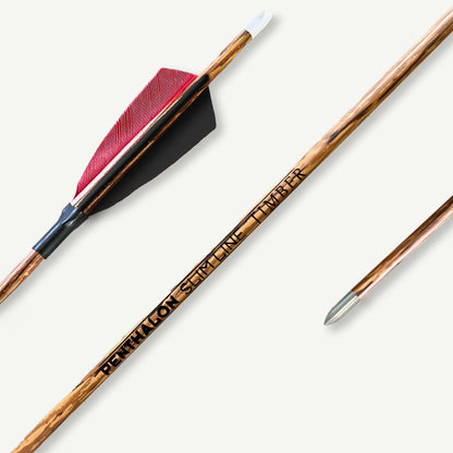 Penthalon Carbonpfeile Slim Line Timber Naturfedern 1600