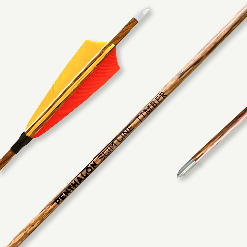 Penthalon Carbonpfeile Slim Line Timber Naturfedern