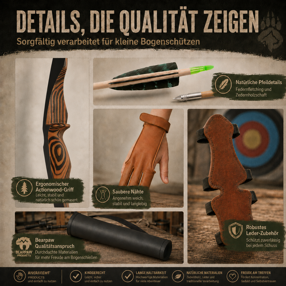 Penthalon Recurve Bogen Set Kinder Little Mingo