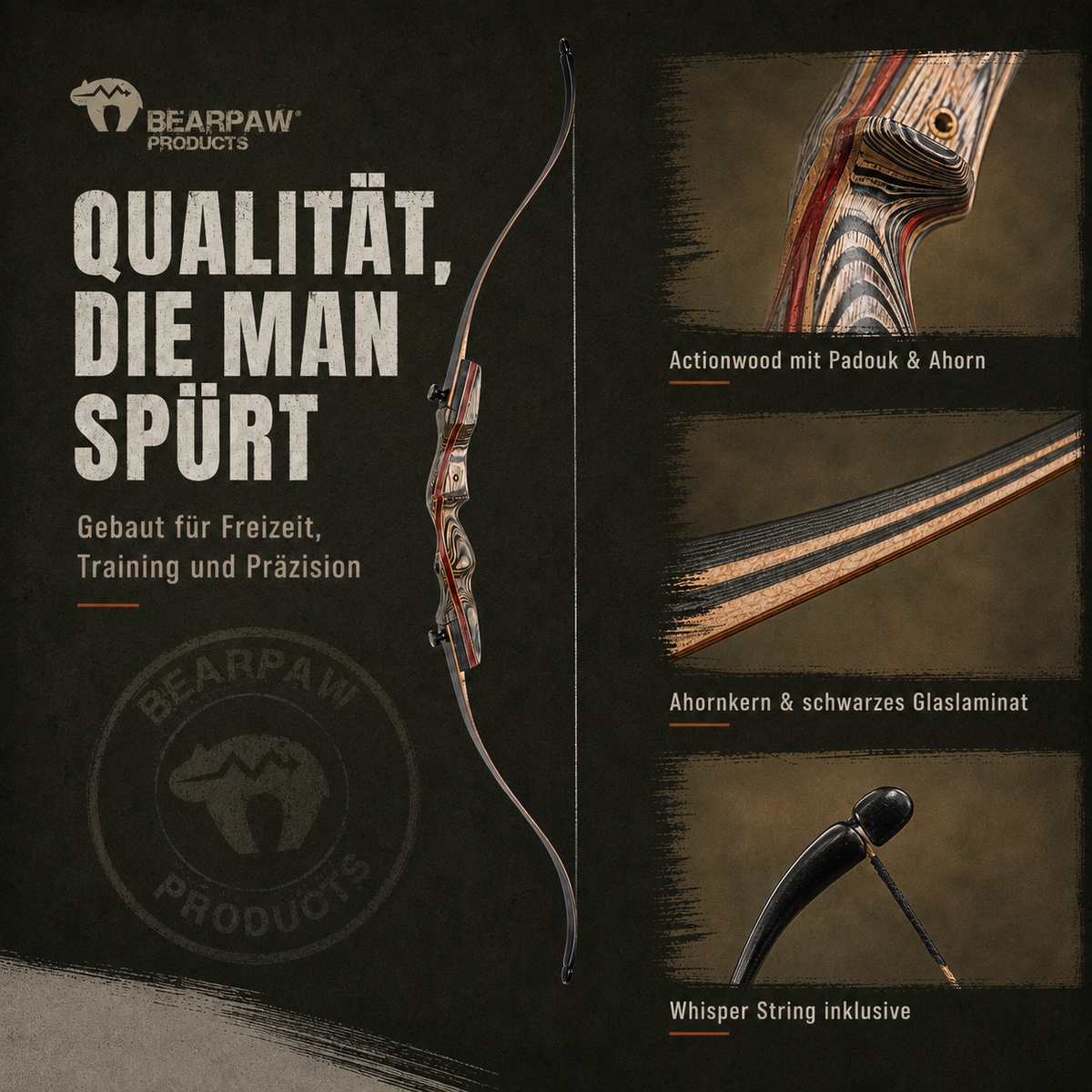 Penthalon Take Down Bogen Recurve Hero 66 Zoll
