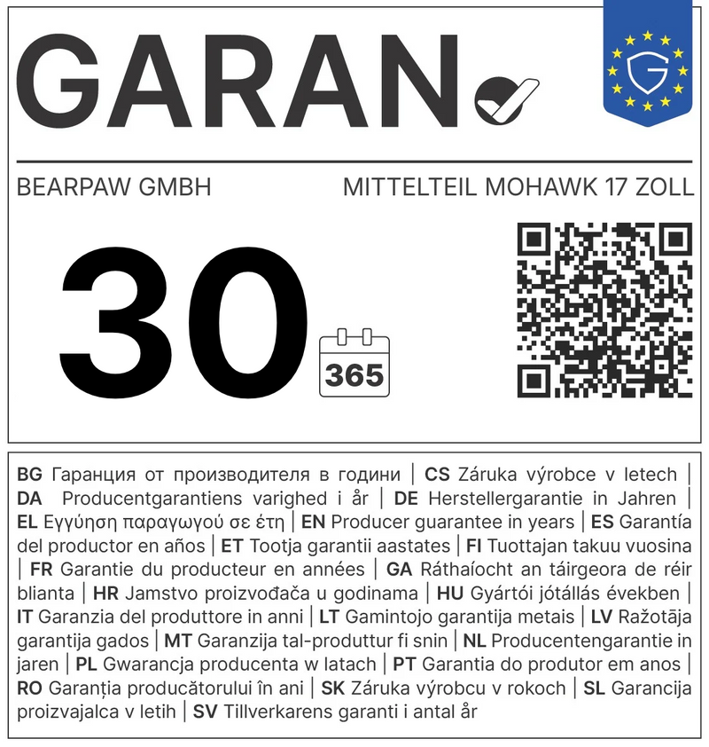 GARAN-Label: 30 Jahre Herstellergarantie
